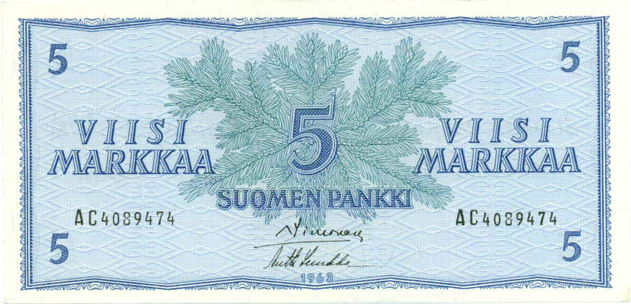 5 Markkaa 1963 AC4089474